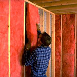 Installing Insulation Between Studs